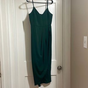 Lulus Reinette Dark Green Midi Dress